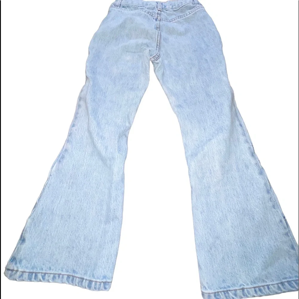 🌸vintage 70s 90s GAP Denim Jeans pants light blue adjustable‎ waist kids s…